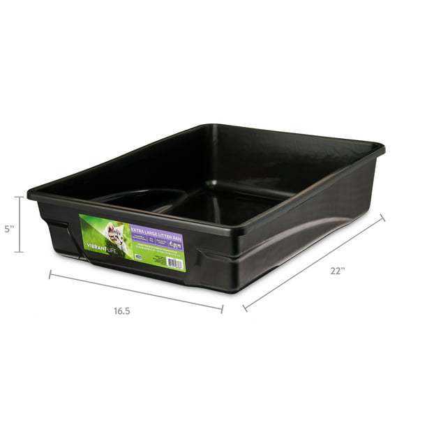 Extra Large Pet Litter Pan in Black