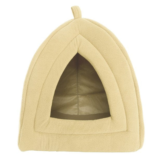 Cat House with Removable Foam in Tan