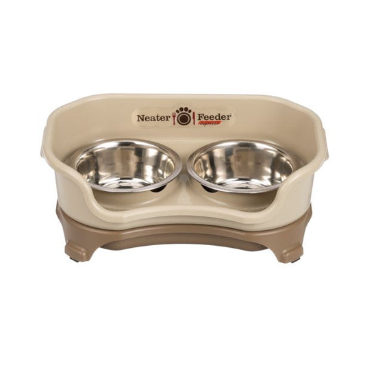 Elevated Pet Feeder Bowl Cappuccino Tan