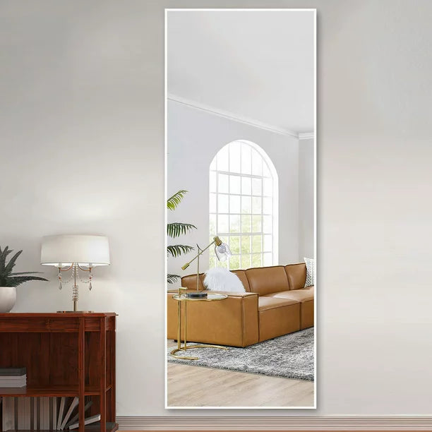 Full Length Mirror in 59x16 Inches White