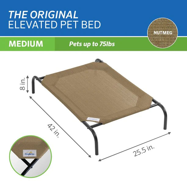 Elevated Pet Dog Bed Medium Nutmeg