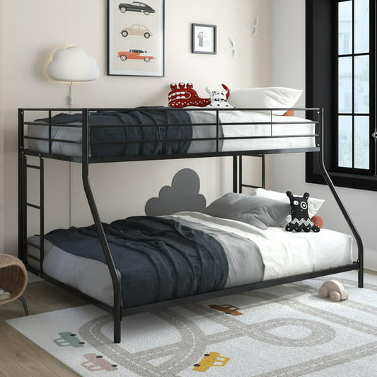 Junior Small Space Black Twin Bunk Bed