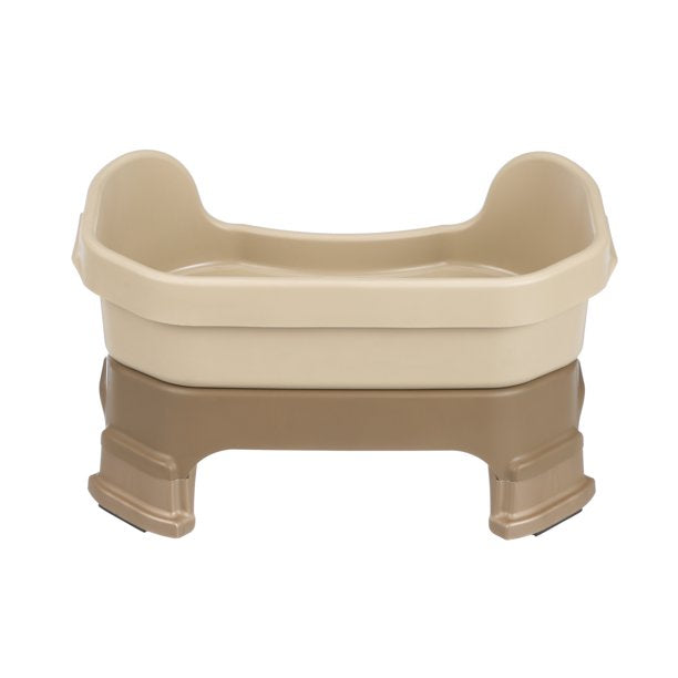 Pet Feeder With Leg Extensions for Small Dogs in Cappuccino