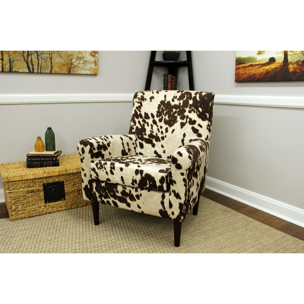 Arm Lounge Chair in Cowhide Brown