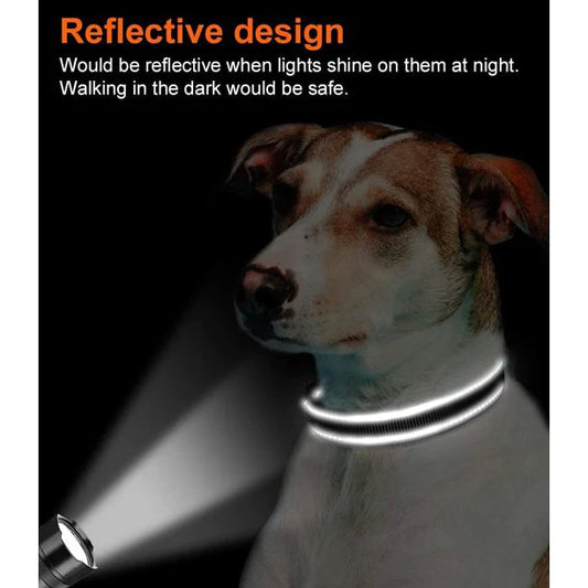 Reflective Dog Collar Large Black