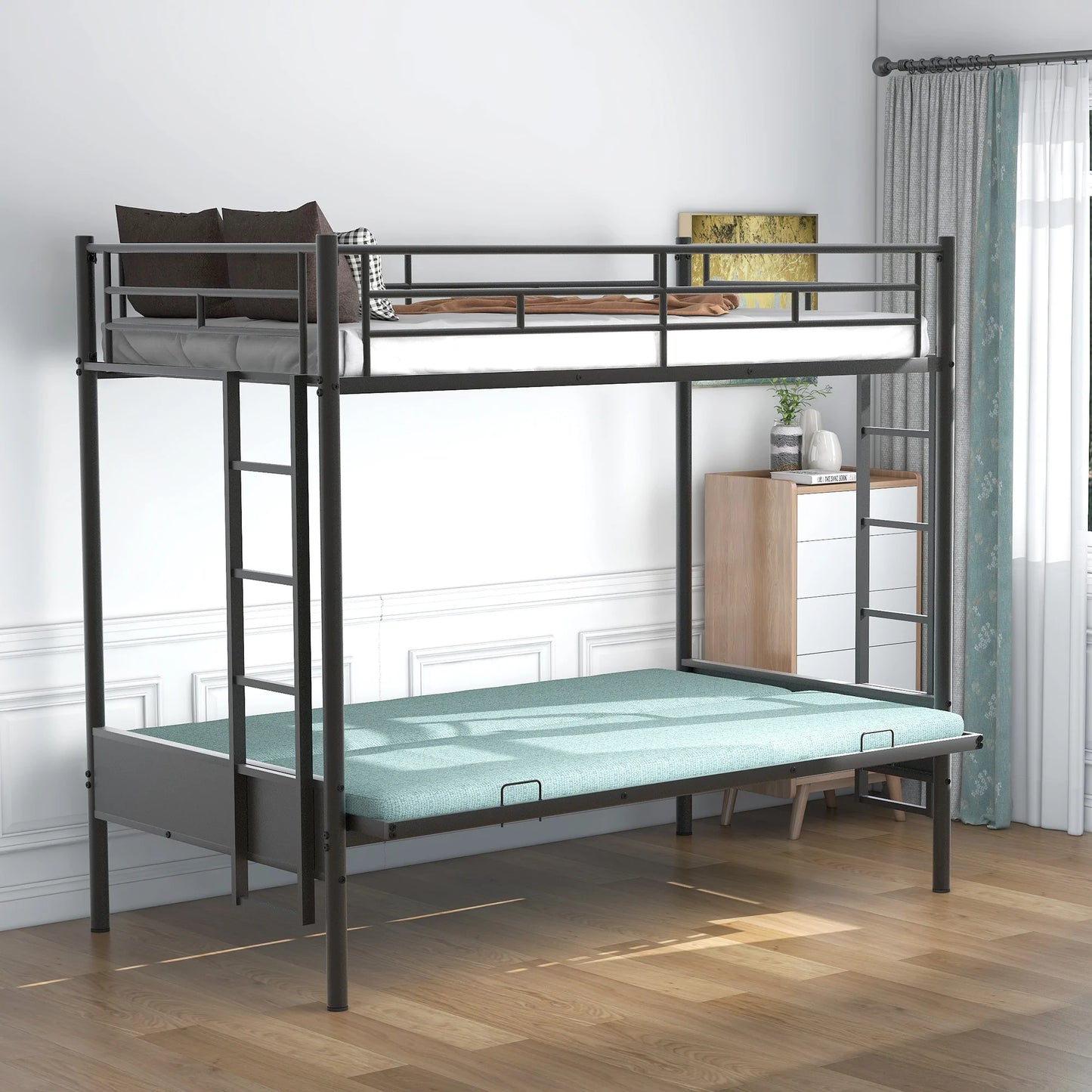 Twin Bunk Bed in Black