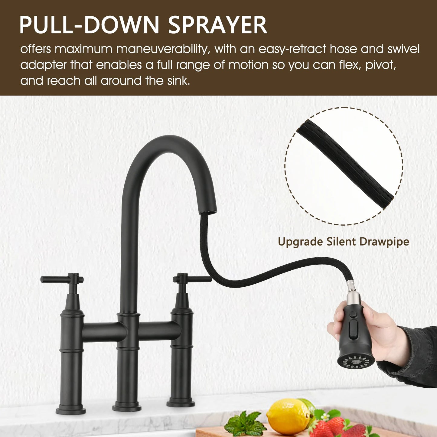 Kitchen Faucet With Pull Down Spray Head