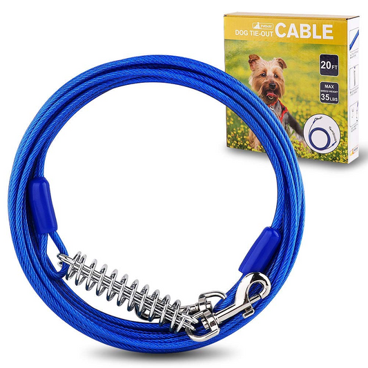 Dog Tie Out Cable Blue in 20Feet