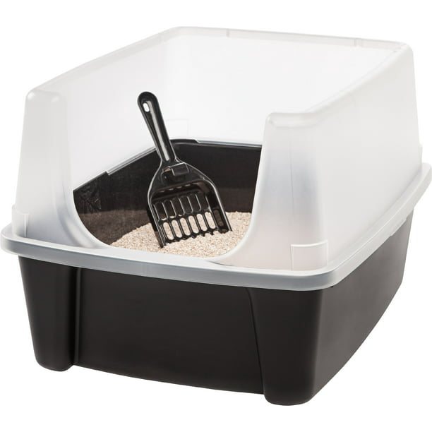 Pet Box with Shield and Scoop in Black