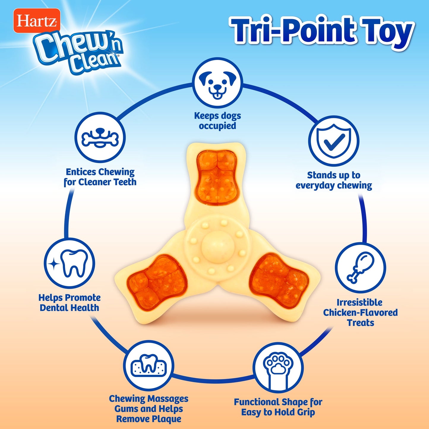 Tri Point Chew Toy for Pet