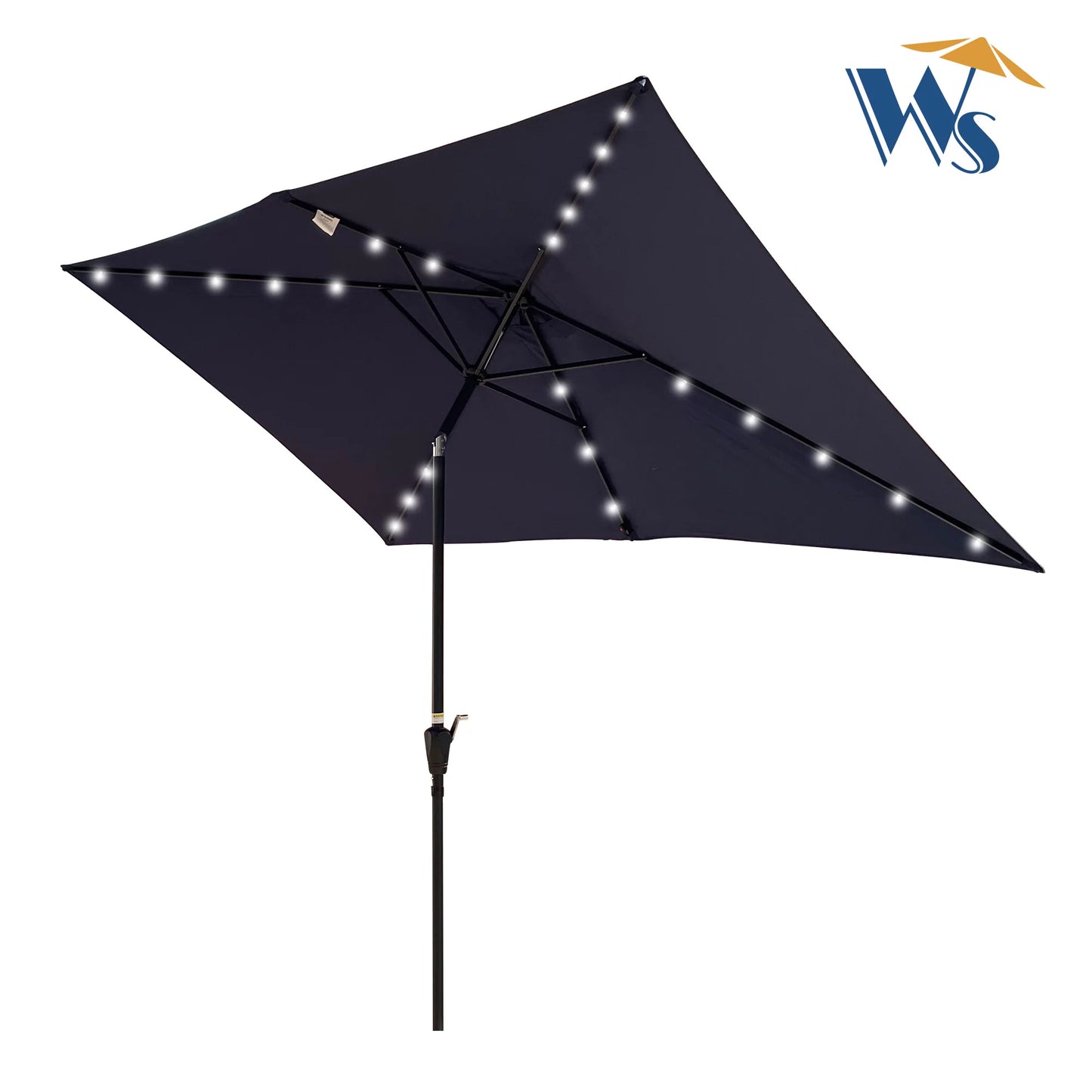 Umbrella for Outdoor with Crank and Push Button Tilt in 10x6.5 ft