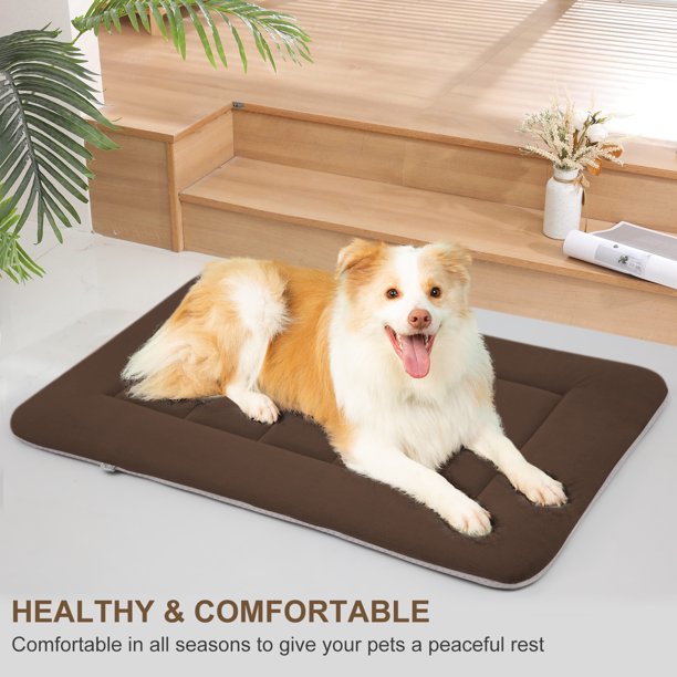 Pet Crate Pad Mat Large Dark Brown