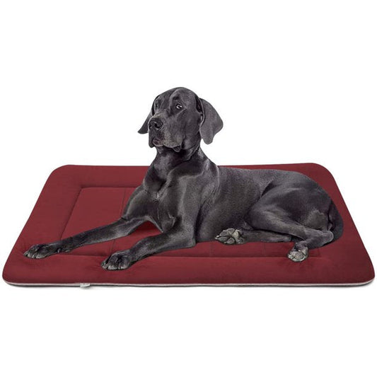 Anti Slip Dog Crate Mat Burgundy Large