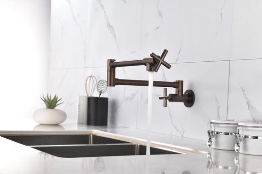 Pot Filler Faucet Wall Mount in Bronze