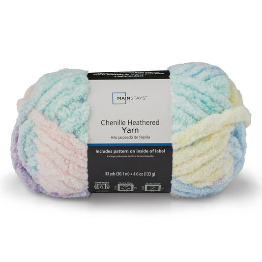 Chenille Heathered Yarn Multiple Colors