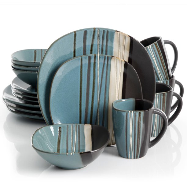 Dinnerware in Teal 16 Pieces