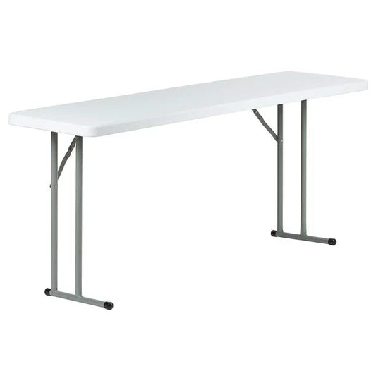 Plastic Folding Table in White 6 ft