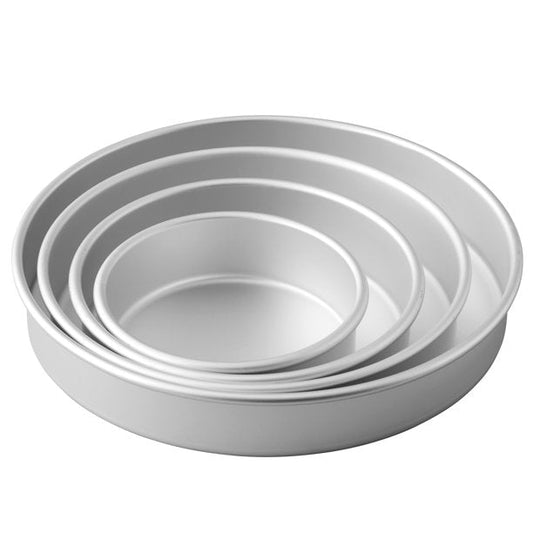 Round Cake Pans Aluminum Set 4 Piece in 14x14x3 Inches