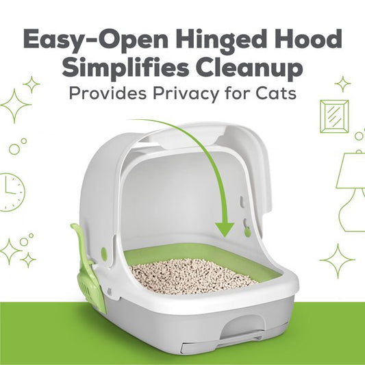 Cat Hooded Breeze Litter Box System