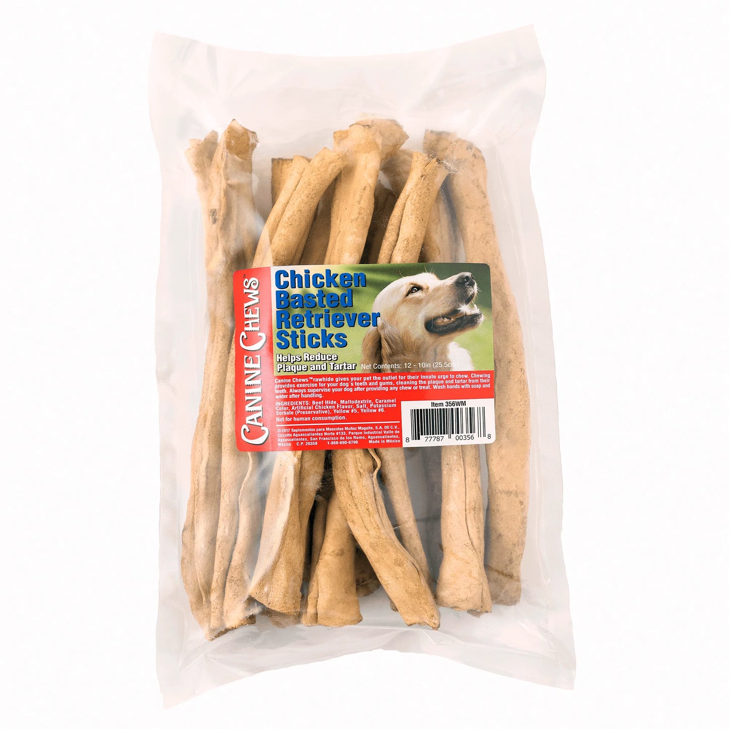 Dog Chews Sticks Basted Rawhide Retriever