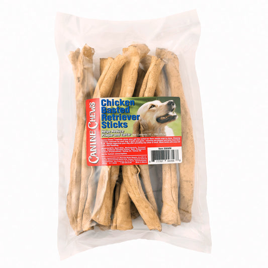 Dog Chews Sticks Basted Rawhide Retriever