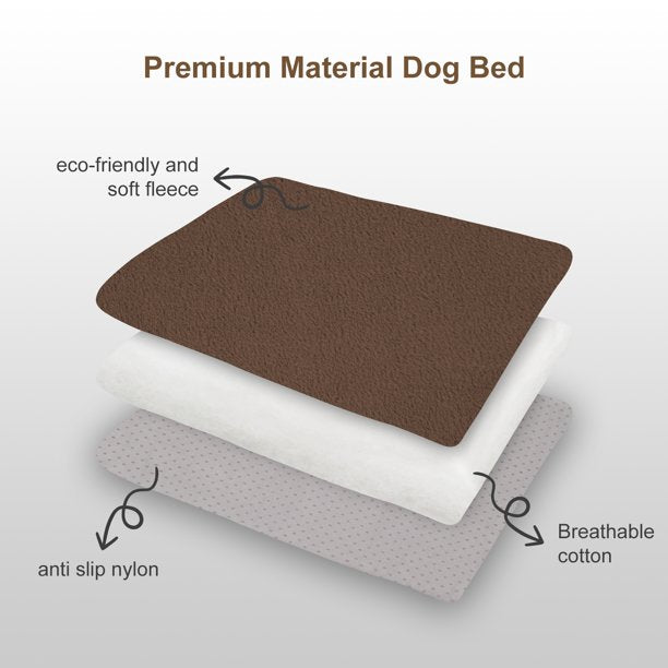 Pet Crate Pad Mat Large Dark Brown