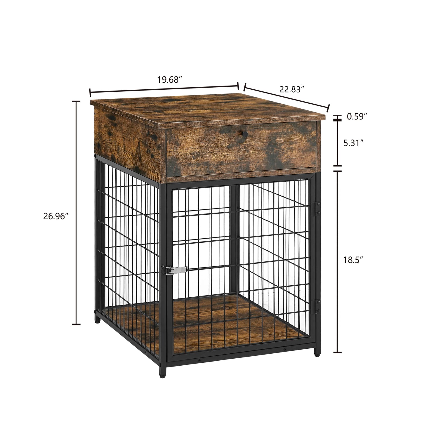 Wooden Crates for Small Dogs in Rustic Brown