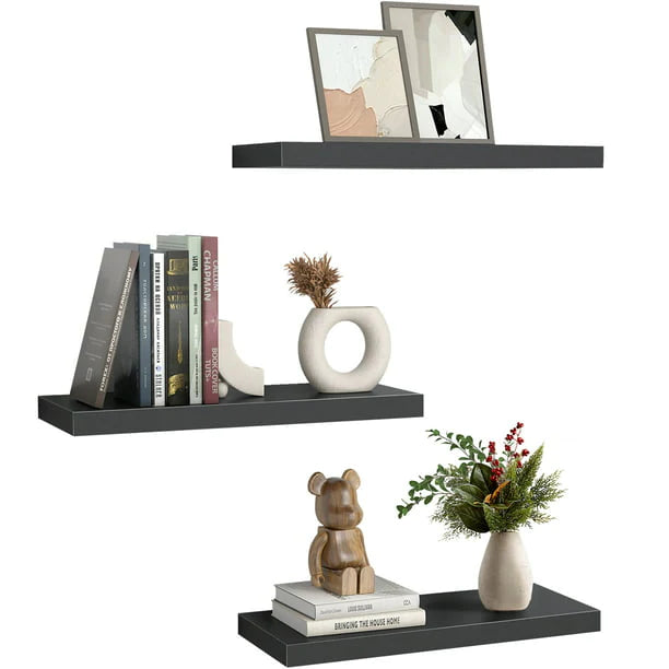 Wall Mounted Black Shelves