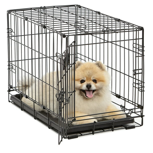 Dog Single Door Metal Crate 22 Inches in Black