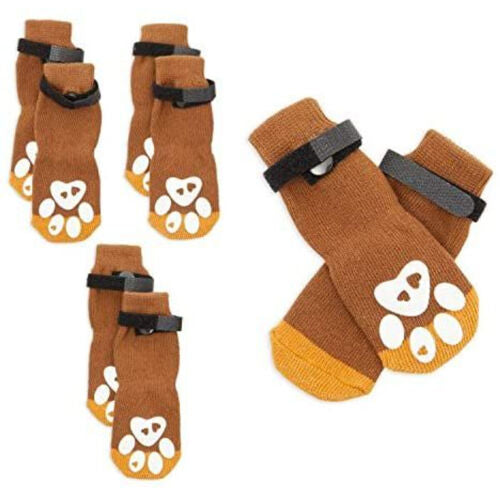 Anti Slip Knitted Pet Socks in 4 Pairs