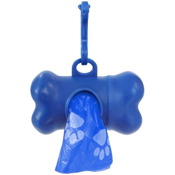 Pet Waste Poop Bags with Paw Prints 220 Bags Blue