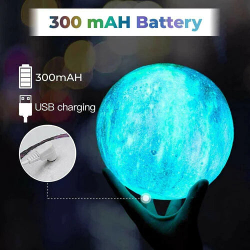 USB LED Night Lunar Light 3D Printing Galaxy Lamp