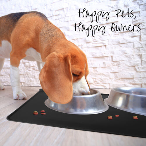 Pet Feeding Mat Non Slip Placemat Bowls 19x12 Inches