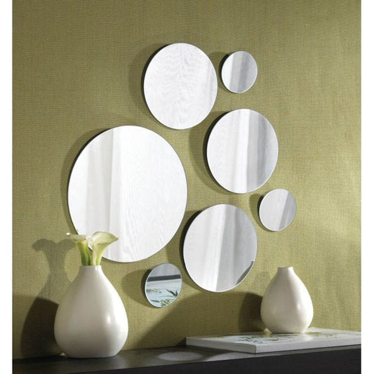 Round Mirrors Set of 7 9 6 and 3 Inches