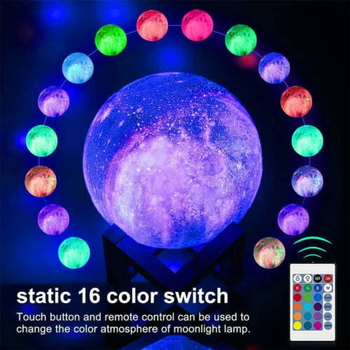 USB LED Night Lunar Light 3D Printing Galaxy Lamp