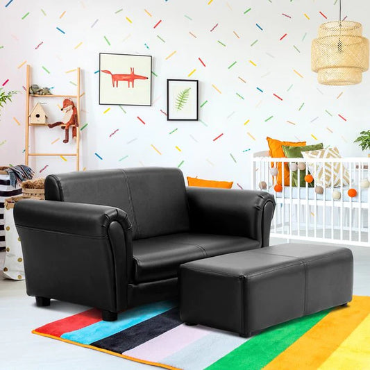 Kids Sofa Armrest Chair Couch Lounge Black