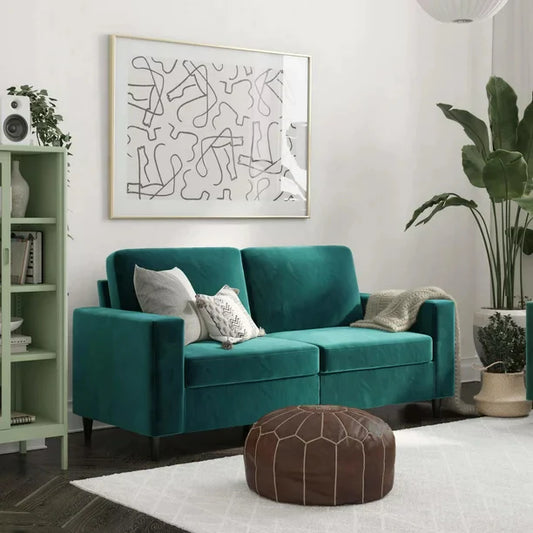 Cooper 3 Seater Sofa Living Room Furniture Green Velvet