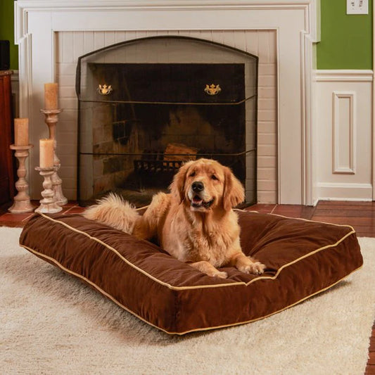 Pillow Dog Bed Rectangle Large in Cocoa