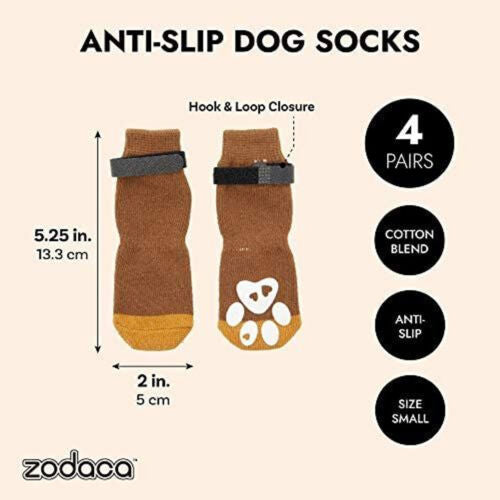 Anti Slip Knitted Pet Socks in 4 Pairs