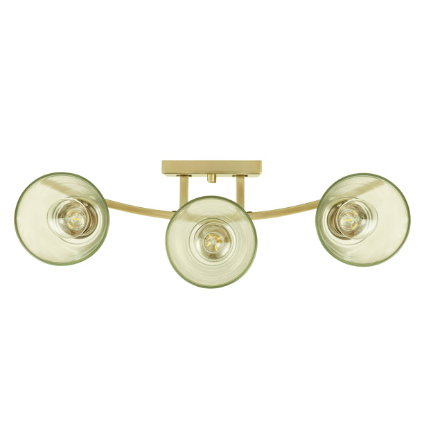 Adelayde Three Light Vanity in Soft Gold