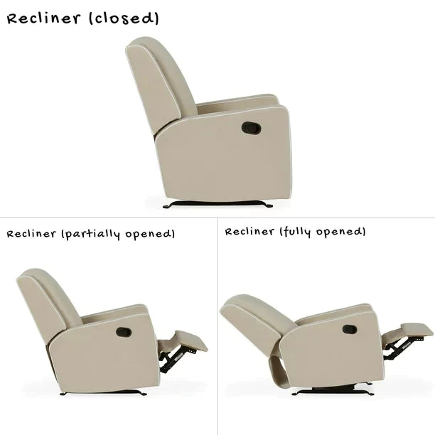 Rocker Recliner Chair Nursery Furniture Beige Linen