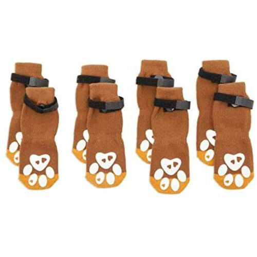 Anti Slip Knitted Pet Socks in 4 Pairs