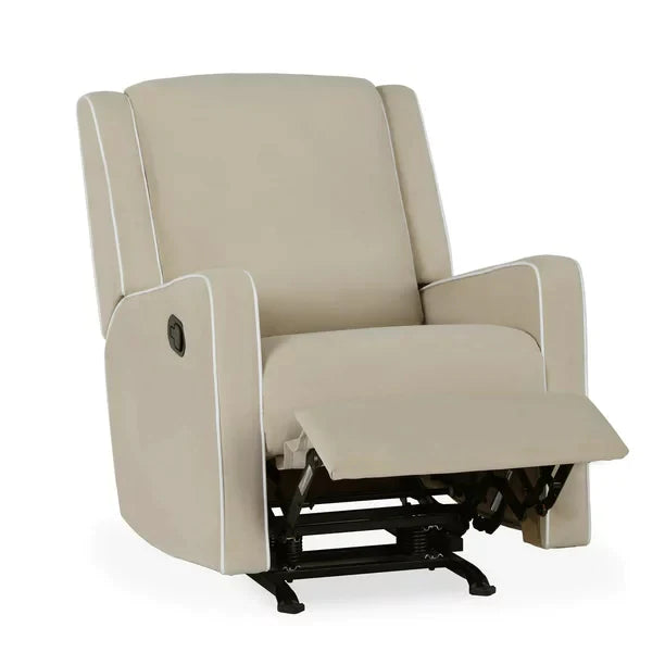 Rocker Recliner Chair Nursery Furniture Beige Linen