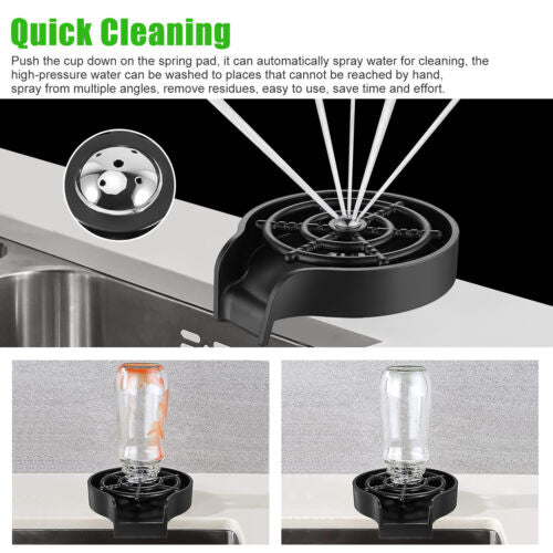 Automatic Glass Rinser Faucet Bottle Washer Cup Cleaner