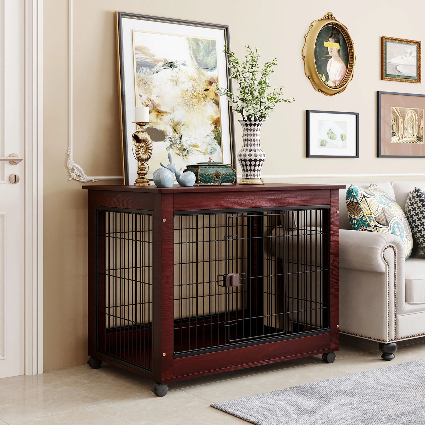 Furniture Style Pet Dog Crate Cage in 39 Inches