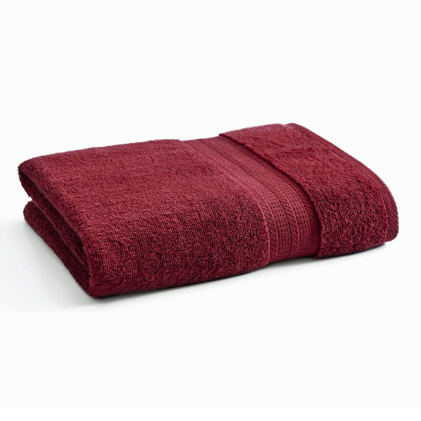 Bath Towel Solid Red 30x54 Inches