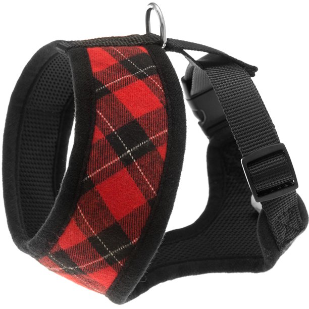 Dog Harness with Leash in Red Extra Small