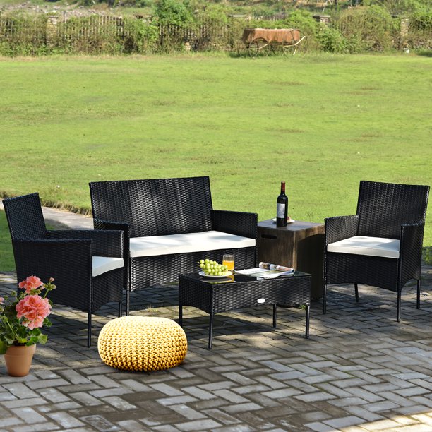 Rattan Furniture Set 4 Pieces