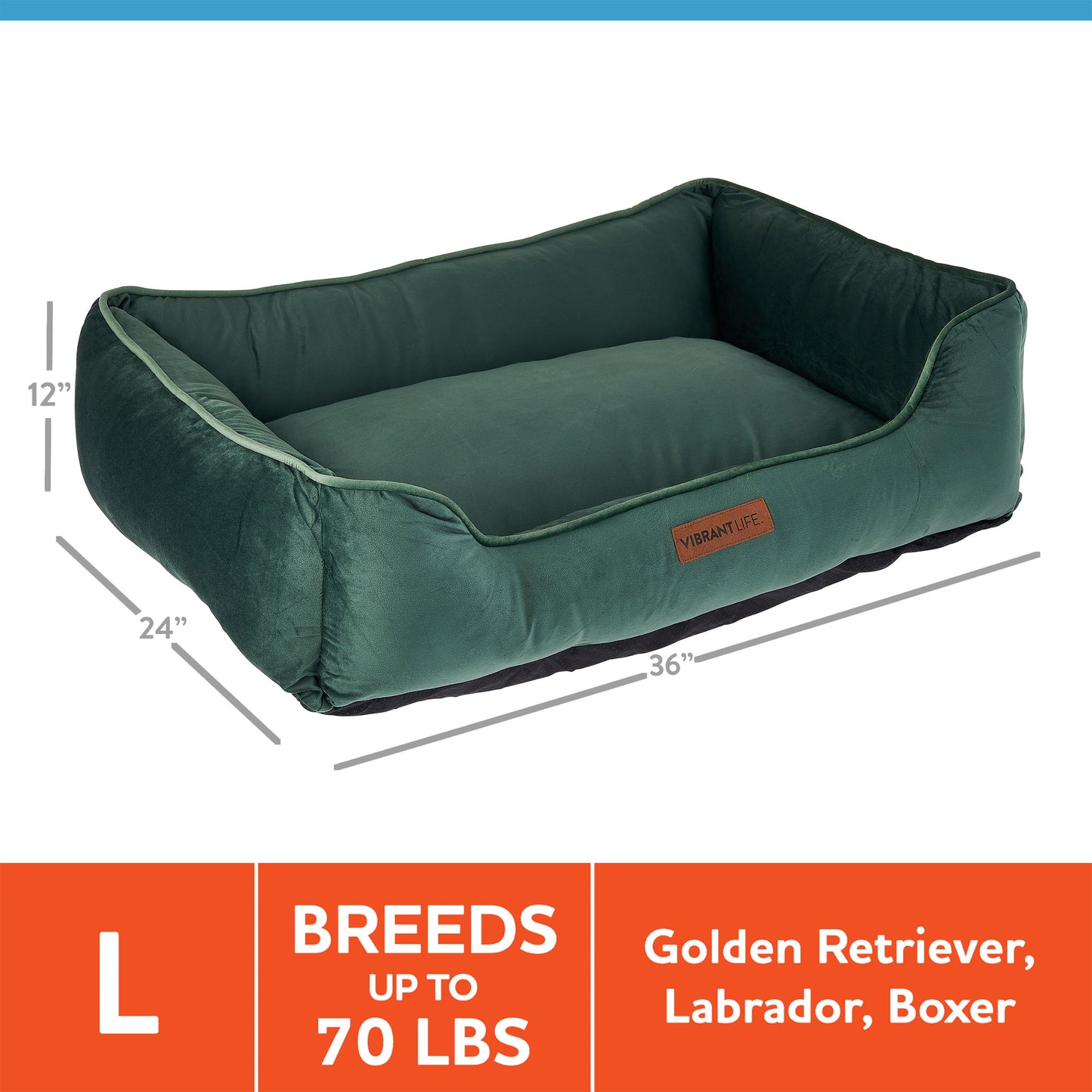 Pet Bed in Large Green