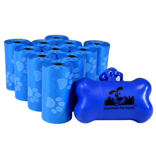 Dog Pet Waste Poop Bags 220 Bags Blue